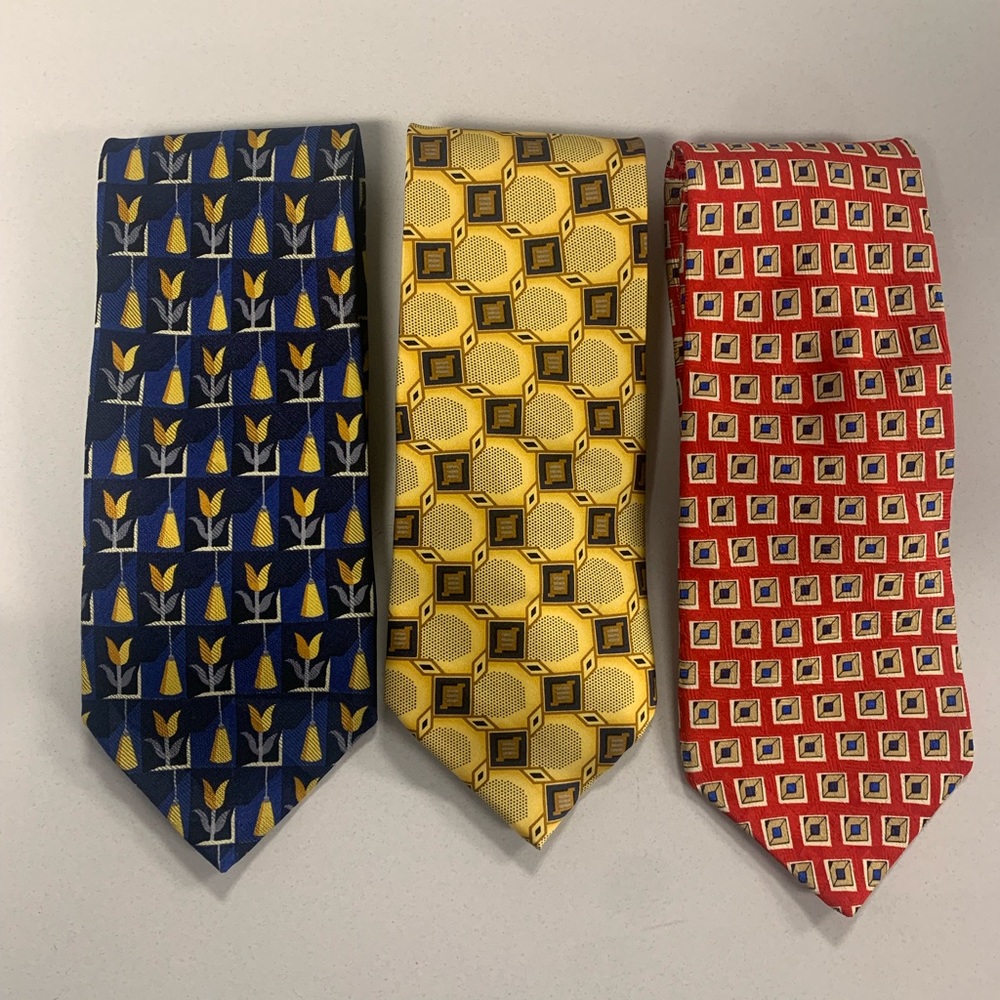 3 Italian silk ties - Ermenegildo Zenga, Umo Lorenzo & Nordstrom’s Ferrell Reed